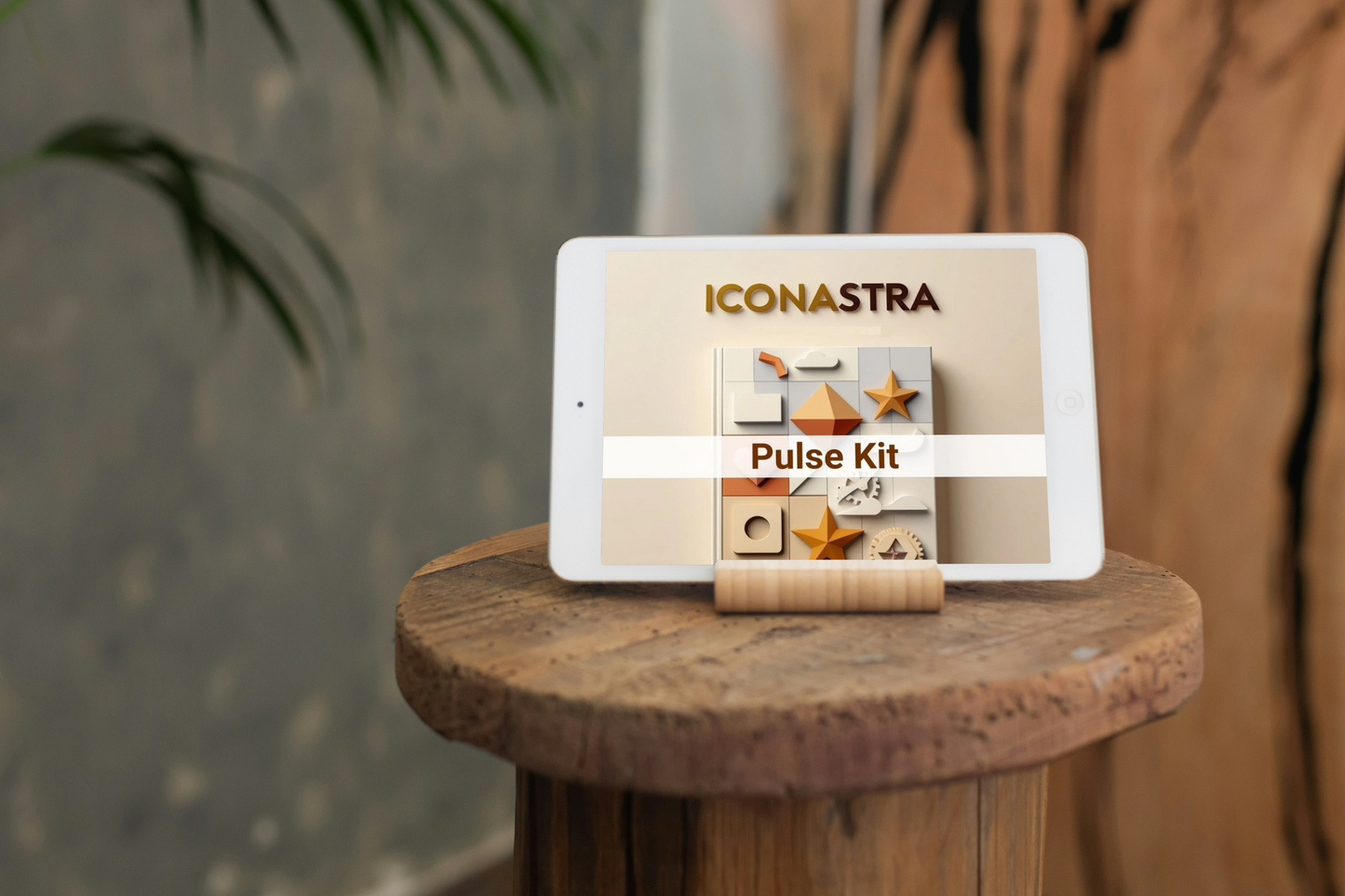 Iconastra Pulse Kit on a wooden surface with a blurred natural background