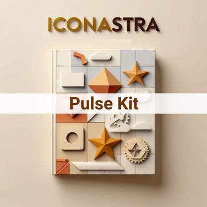 Pulse Kit by Iconastra with geometric shapes on a beige background